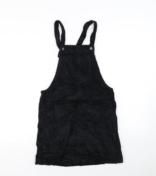 Mademoiselle Womens Black Pinafore/Dungaree Dress Size 8