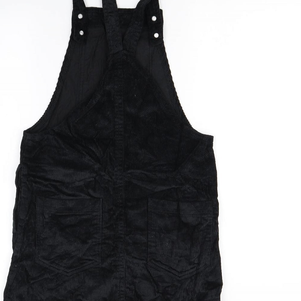 Mademoiselle Womens Black Pinafore/Dungaree Dress Size 8