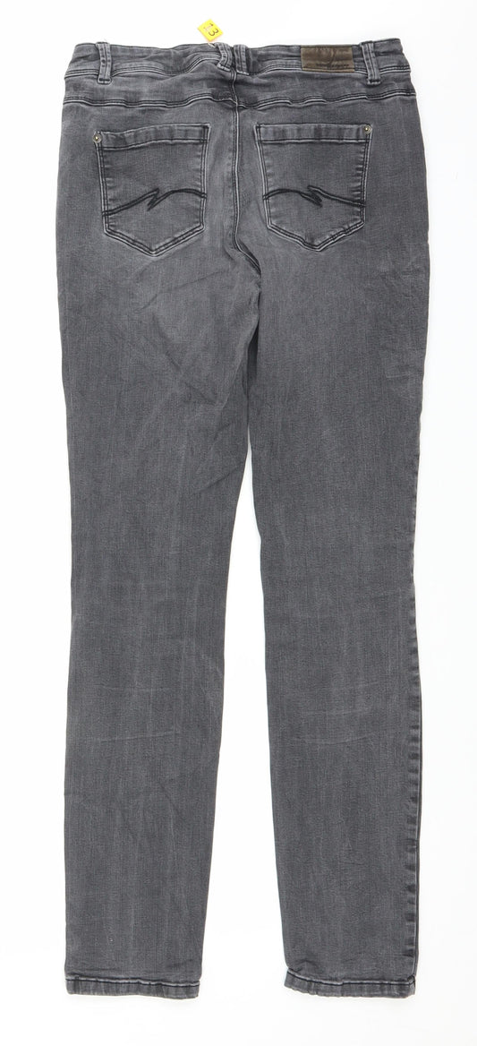 Womens UK Size 29 in Street One Regular Fit Straight Grey Jeans