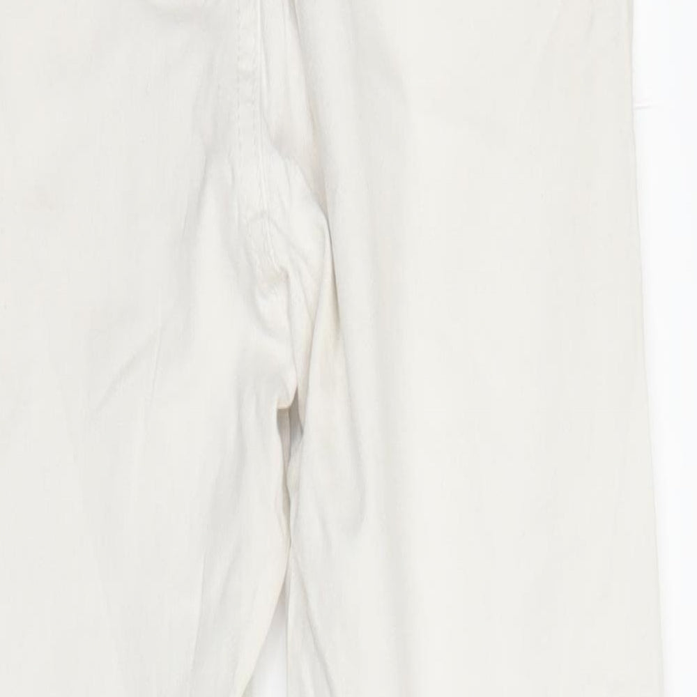 Missguided Womens White Denim Straight Jeans Size 10 L23 in