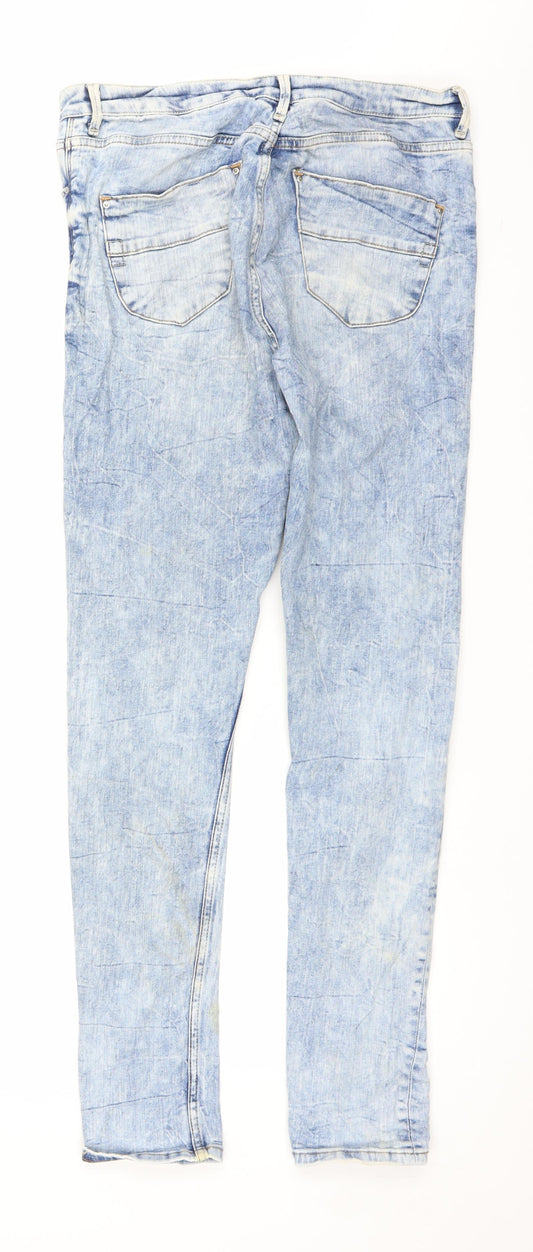 Denim & Co. Womens Blue Denim Skinny Jeans Size 12 L29 in