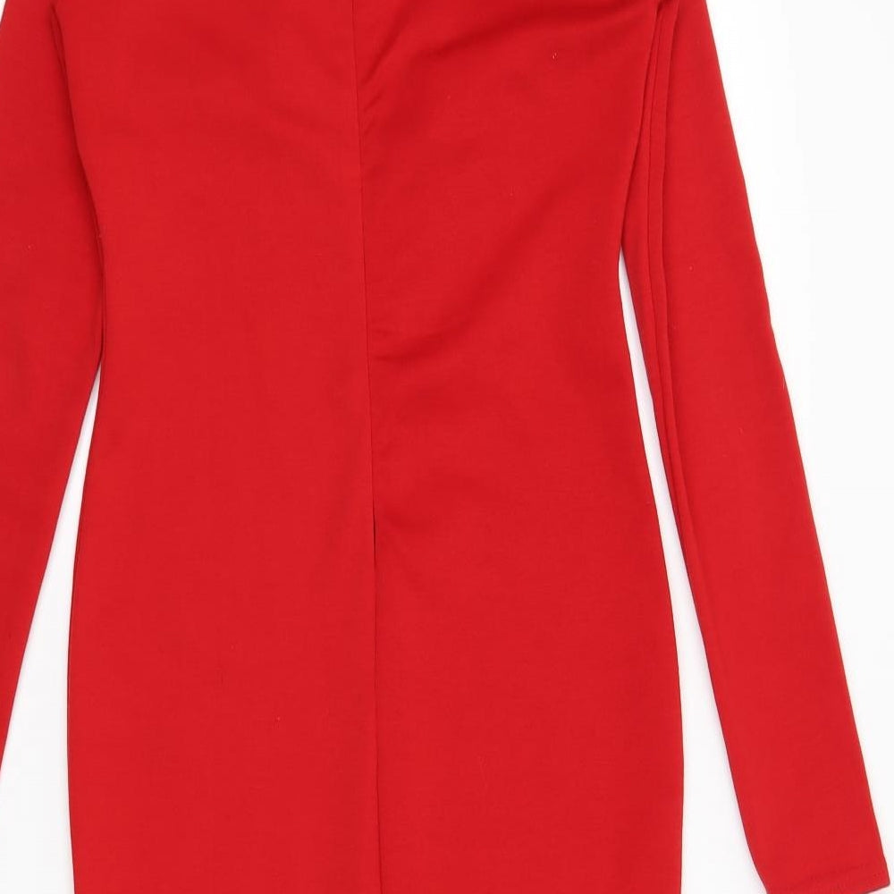 Missguided Womens Red Bodycon Size 8
