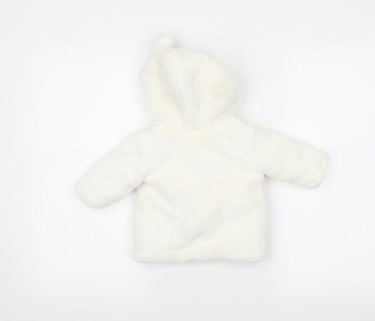George Girls White Jacket Coatigan Size 3-6 Months