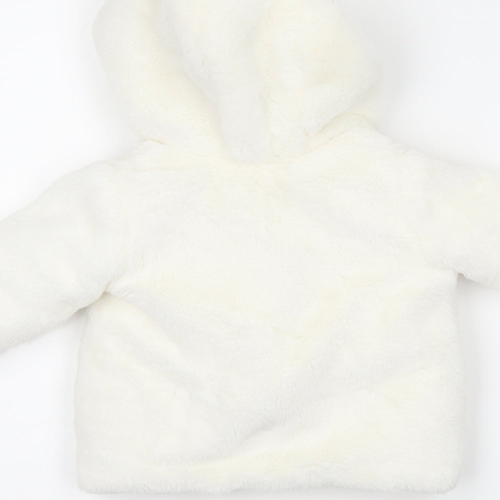 George Girls White Jacket Coatigan Size 3-6 Months