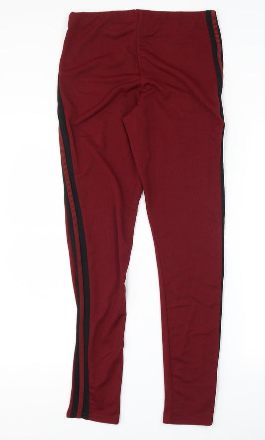 New Look Womens Red Trousers Size 12 L28 in