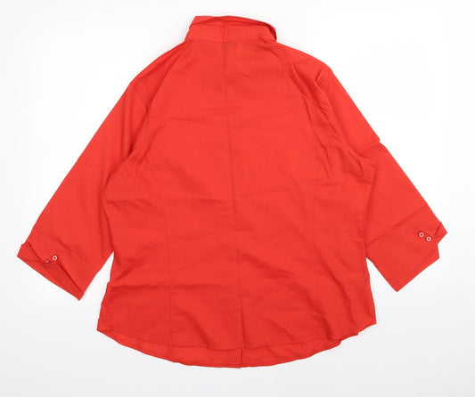 Asda George Womens Red   Basic Button-Up Size 18
