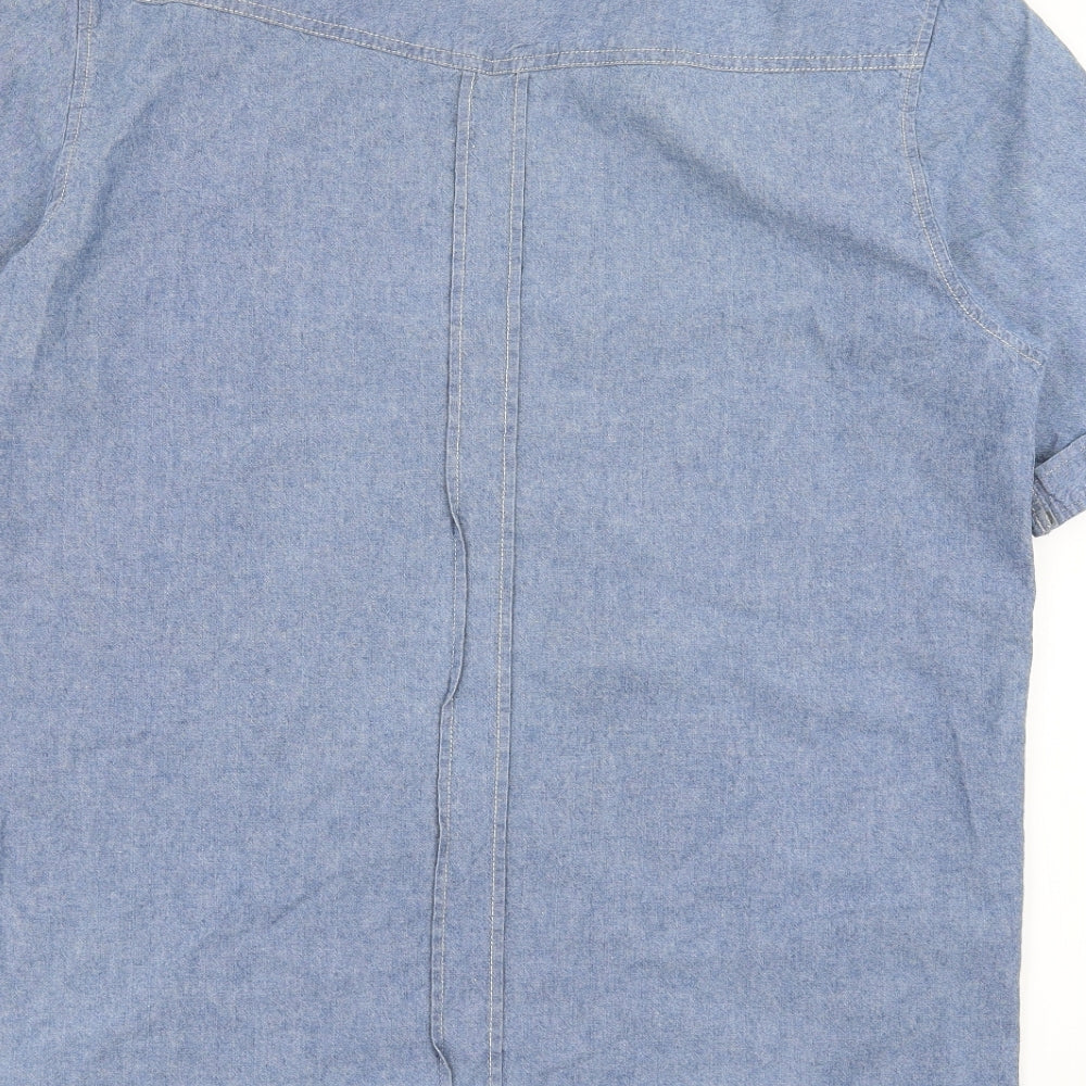 STONE BAY Mens Blue Button-Up Size M