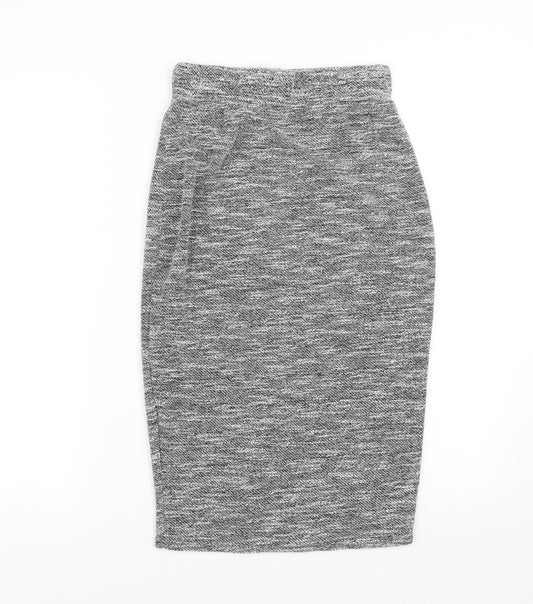 New Look Womens Grey Straight & Pencil Skirt Size 8