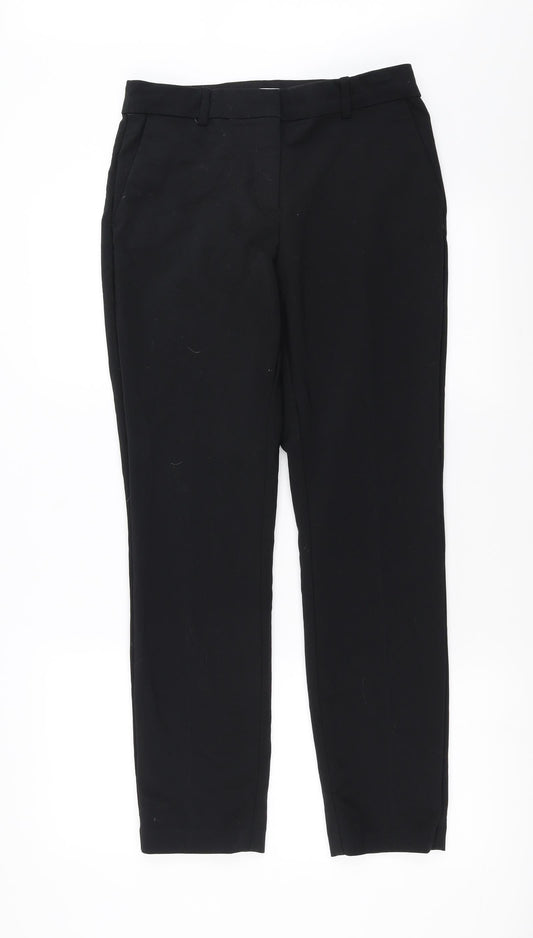 Womens UK Size 10 H&M Slim Fit Black Trousers