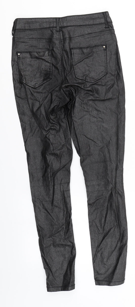 Dorothy Perkins Womens Silver   Skinny Jeans Size 8 L26 in