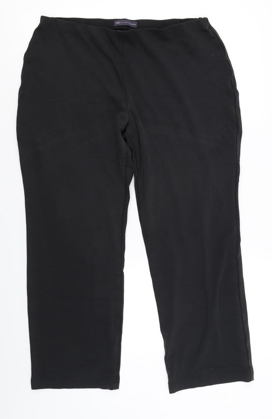 Womens UK Size 32 in M&S Collection Regular Fit Black Trousers