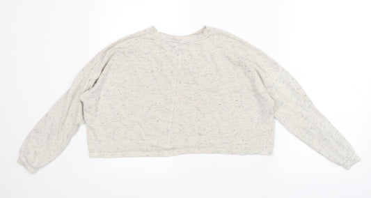 Nasty Gal Womens Beige Cropped T-Shirt Size 6