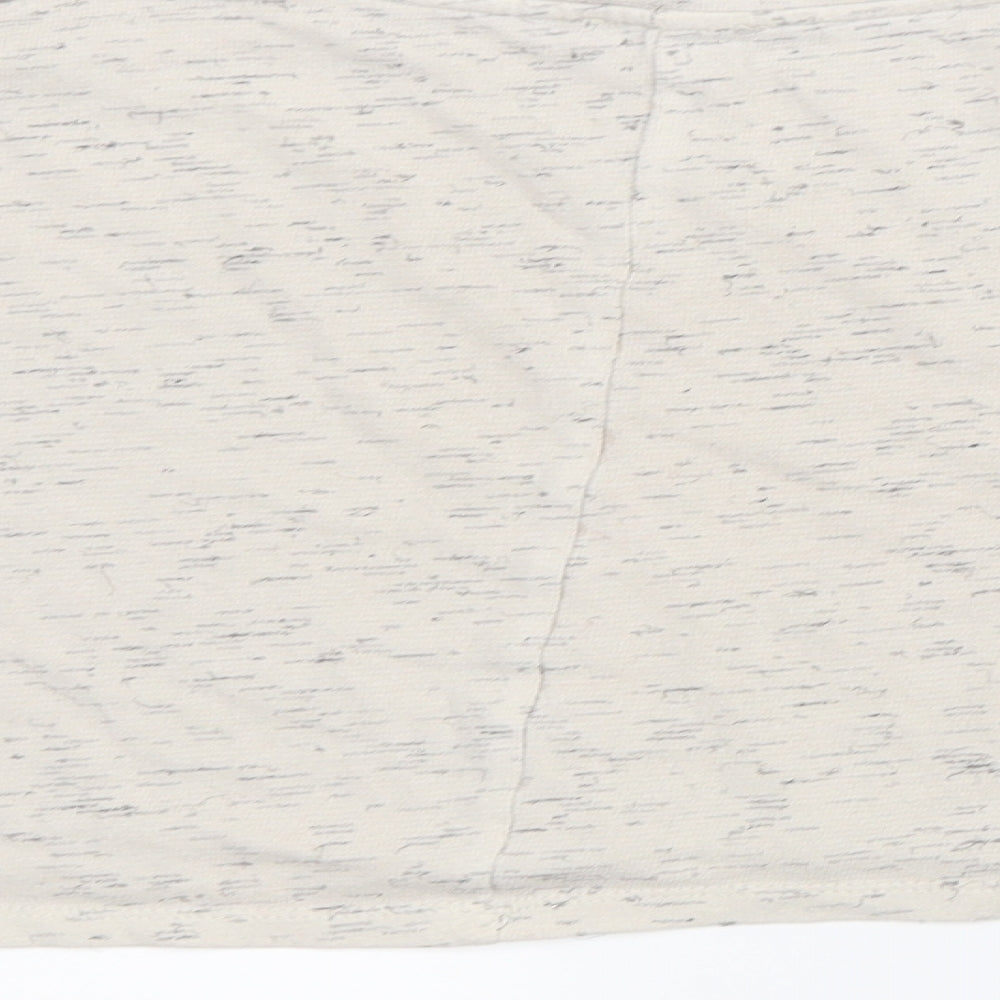 Nasty Gal Womens Beige Cropped T-Shirt Size 6