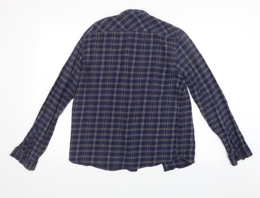 Mens UK Size M D/STRUCT Blue Button-Up Long Sleeve Casual Shirt