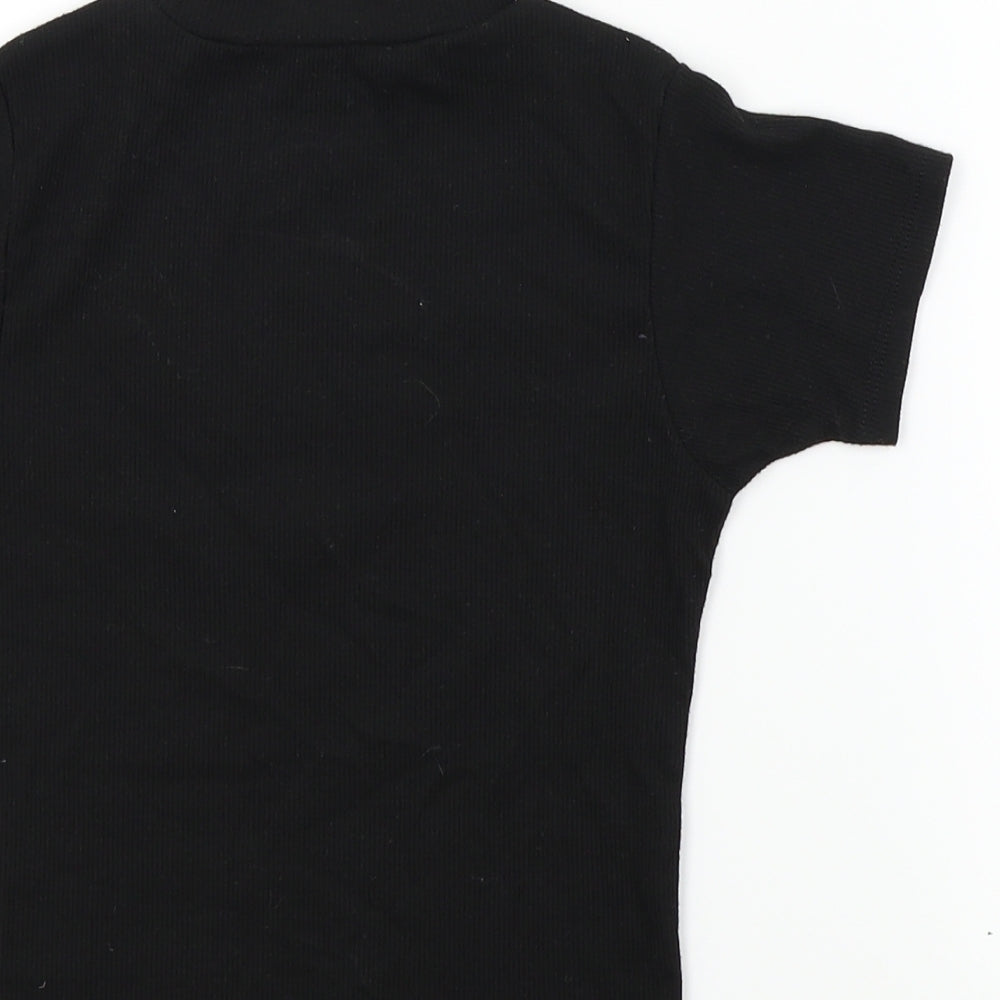 miss evie Girls Black Basic T-Shirt Size 10 Years