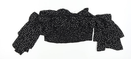 Womens UK Size 10 In the Style Black Basic Blouse