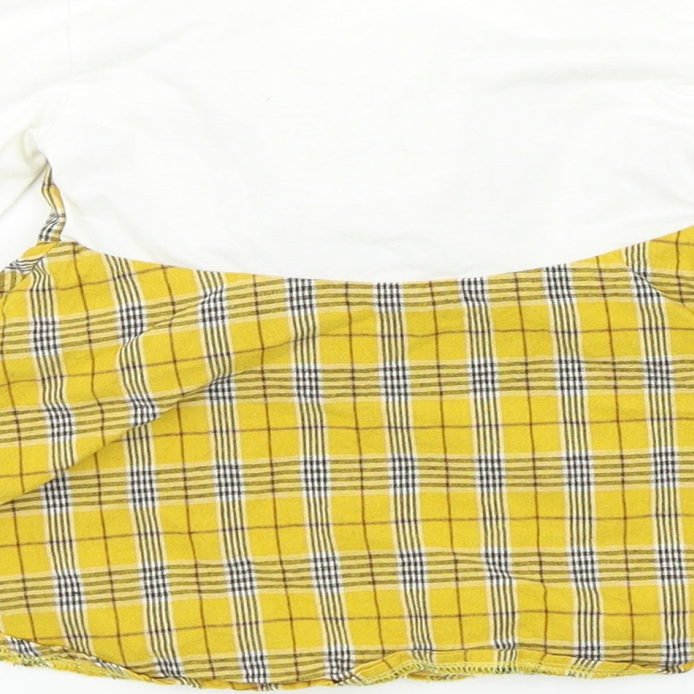Preworn White Check Fit & Flare Size 3-6 Months