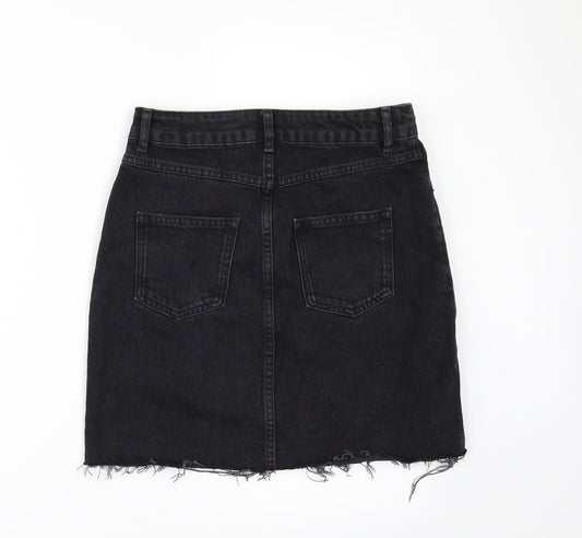 ASOS Womens Black  Denim Mini Skirt Size 6