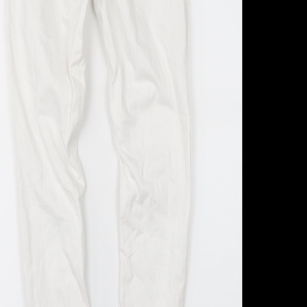 Topshop Womens White Denim Skinny Jeans Size 25 in L26 in