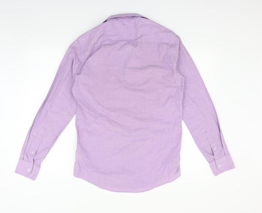 F&F Mens Purple Button-Up Size 14.5