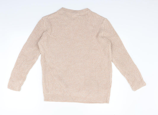 Peacocks Womens Beige Pullover Jumper Size S