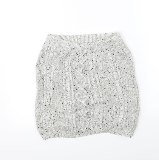 Select Womens Grey A-Line Skirt Size 14