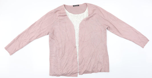 Bonmarché Womens Pink Pullover Jumper Size L
