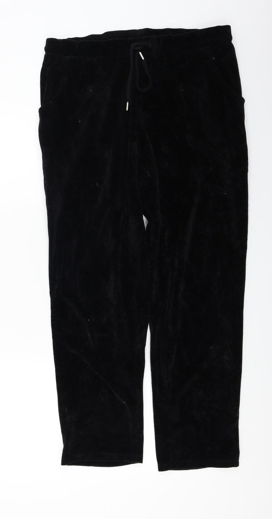 Womens UK Size 16 M&Co Regular Fit Black Trousers