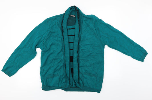 Envy Womens Green Cardigan Jumper Size XL