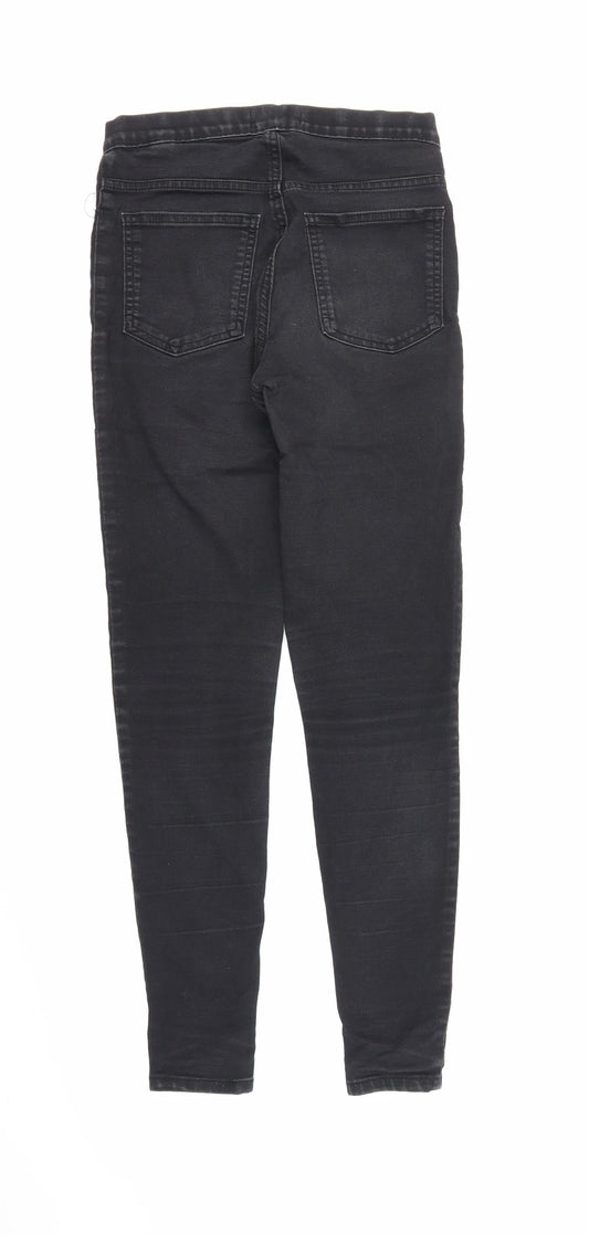 M&S Womens Black  Denim Jegging Jeans Size 8 L26 in