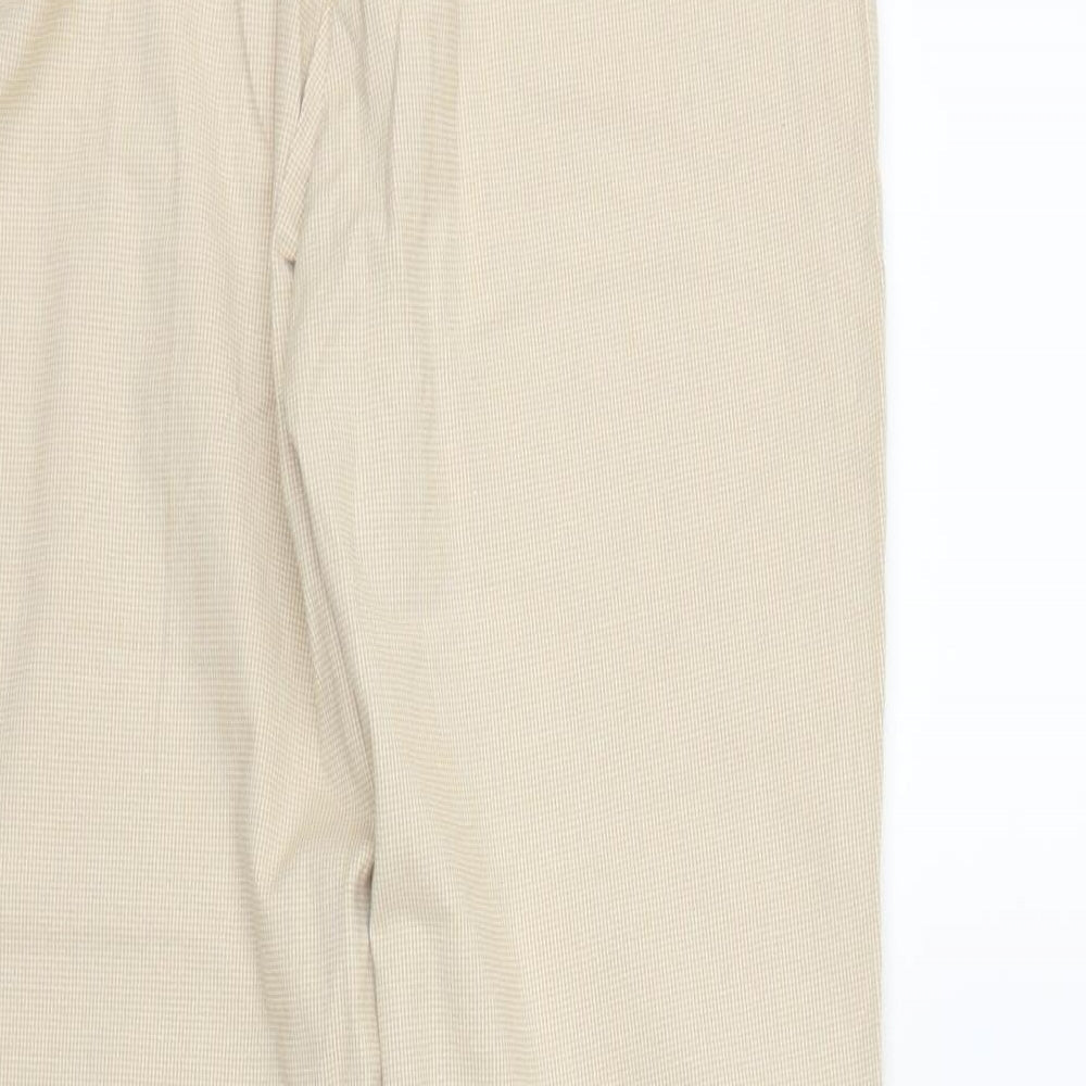 Womens UK Size 8 Gap Regular Fit Capri Beige Trousers