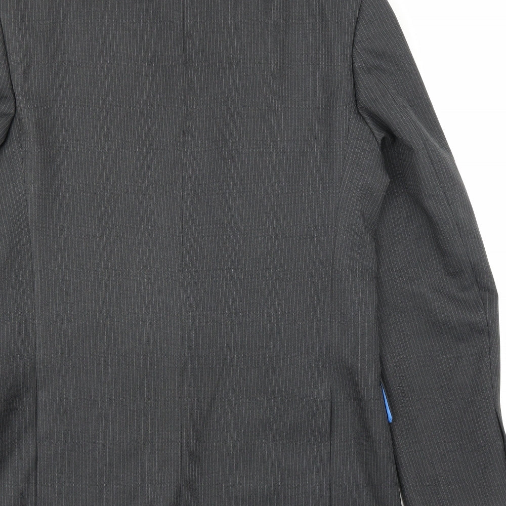 F&F Mens Black Striped  Jacket Suit Jacket Size 42