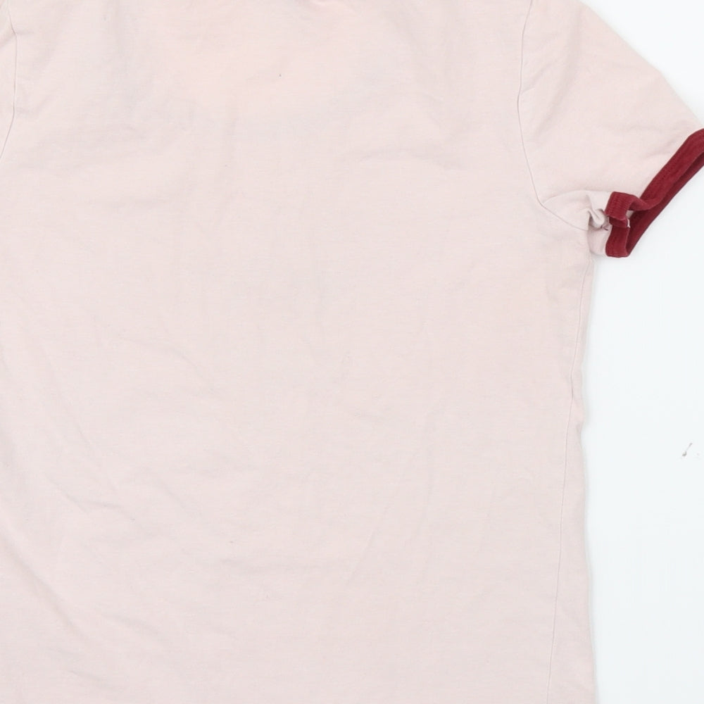 Womens UK Size S H&M Pink Ringer T-Shirt