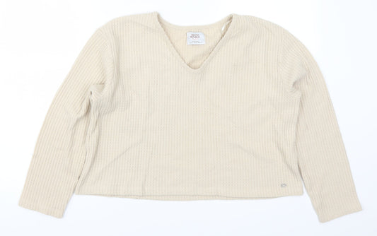 Pull & Bear Womens Beige Pullover Jumper Size M