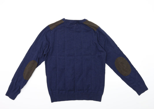 NEXT Mens Blue Knit Pullover Jumper Size S