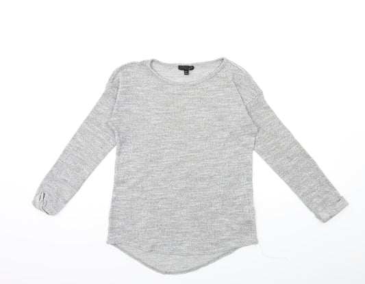 Topshop Womens Grey Knit Pullover Jumper Size 6