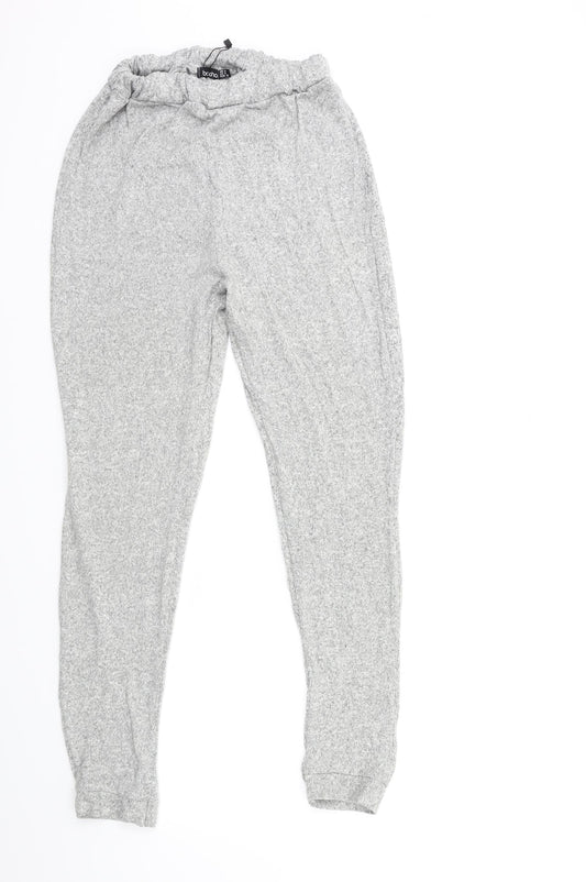 Womens UK Size 8 Boohoo Regular Fit Sweatpants Grey Trousers