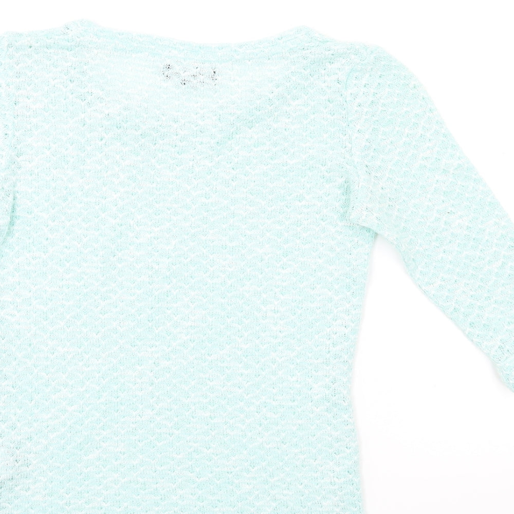 New Look Womens Green Knit Pullover Jumper Size 6