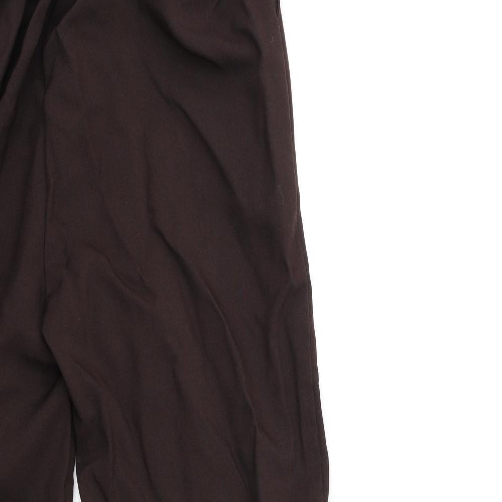 Womens UK Size 10 Preworn Regular Fit Brown Trousers