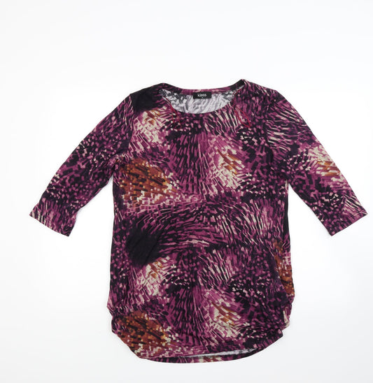 Klass Womens Purple Knit Pullover Jumper Size L