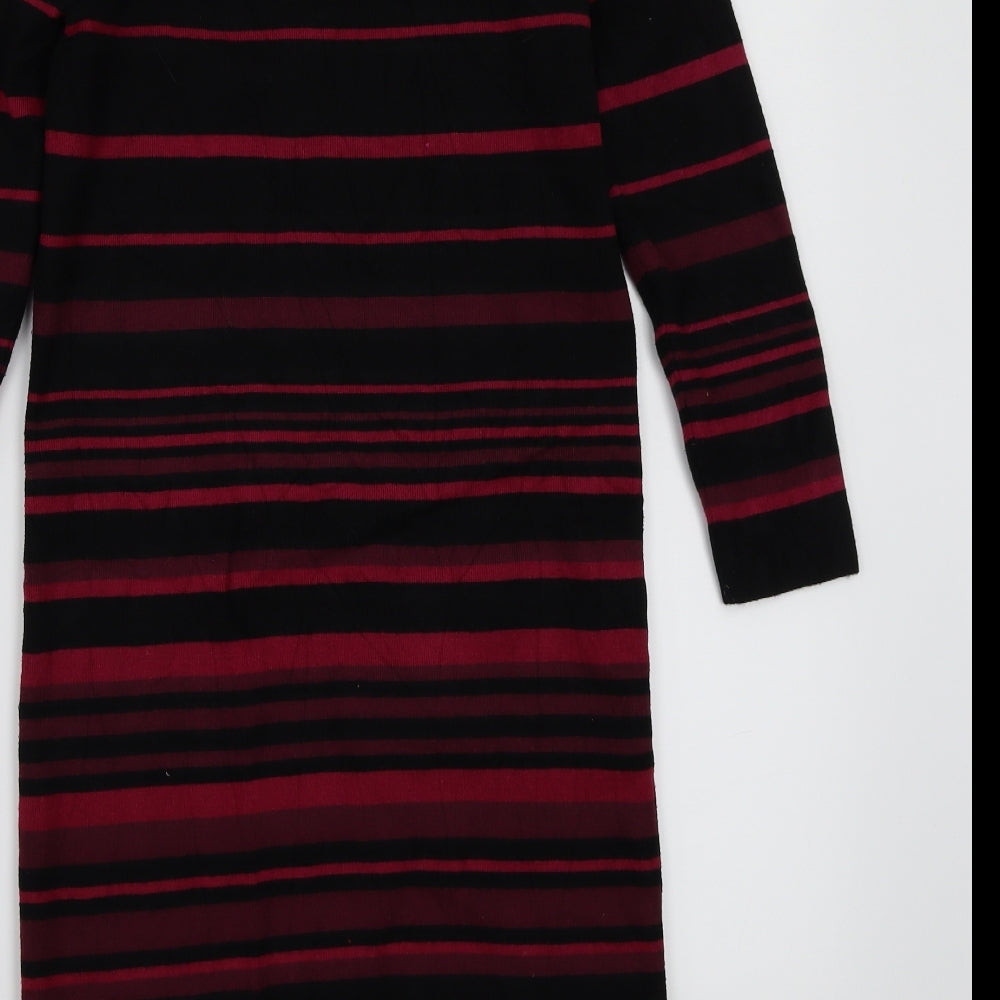 Monsoon Womens Black Striped A-Line Size 8