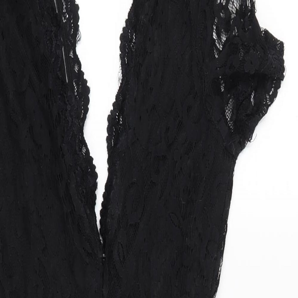 Missguided Womens Black Floral Bodycon Size 6