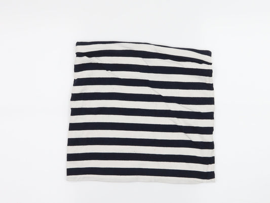 H&M Womens Blue Striped Jersey A-Line Skirt Size S