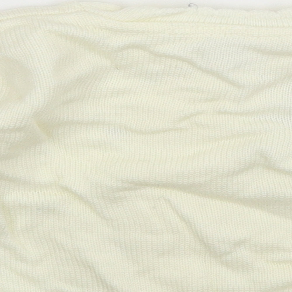 Debenhams Baby White Knit Cardigan Jumper Size 3-6 Months
