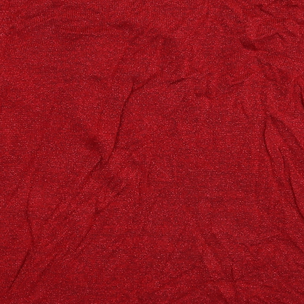 Marks and Spencer Womens Red Knit Pullover Jumper Size S