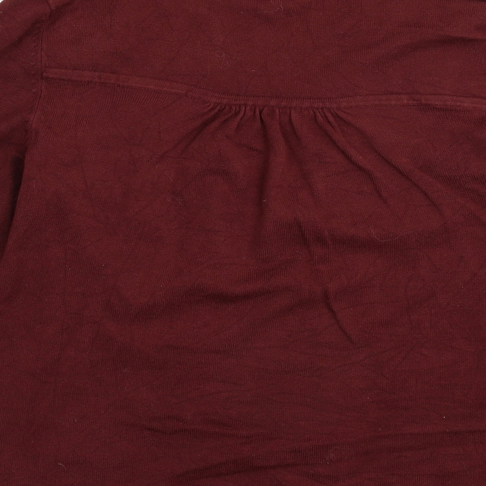 Image Womens Brown Knit Cardigan Jumper Size M