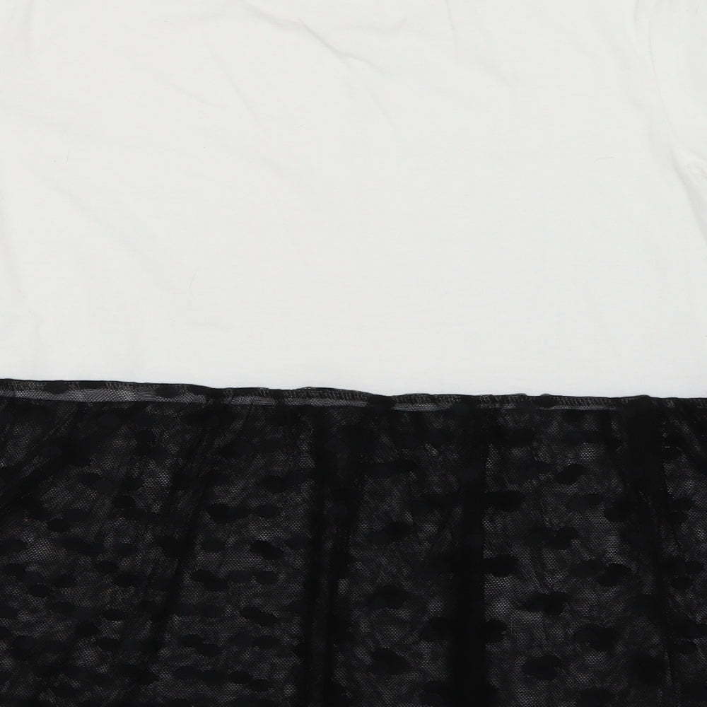 Womens UK Size S Preworn White Basic T-Shirt