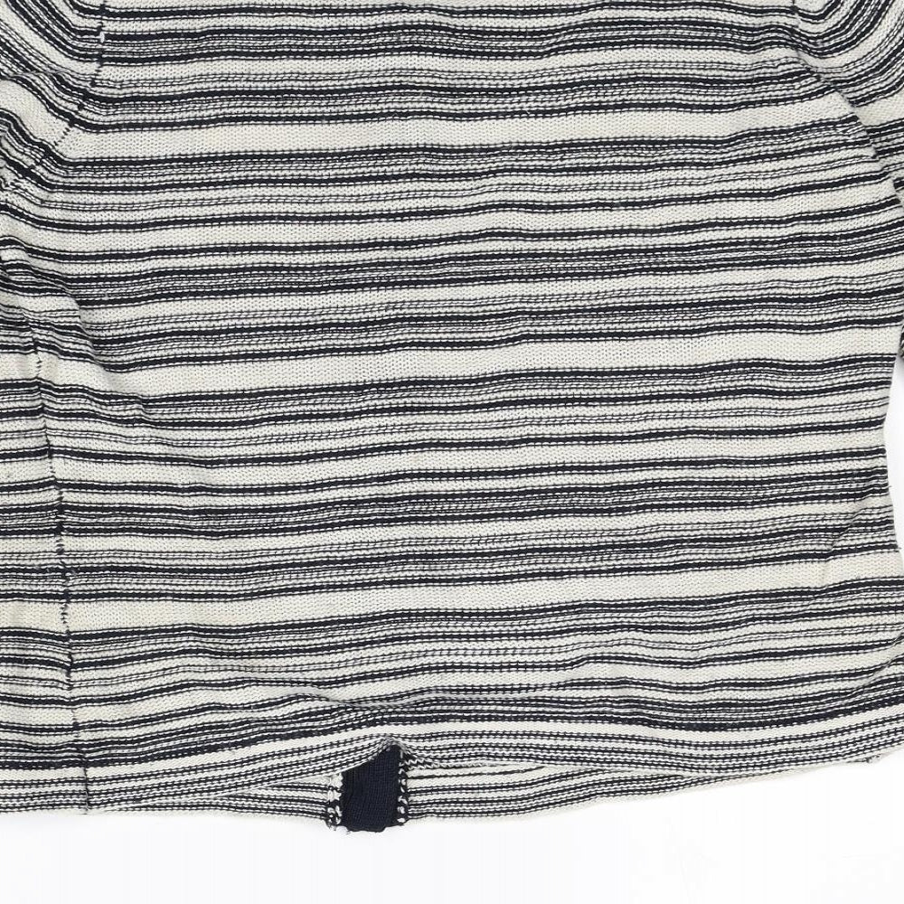 Alex & co Womens Beige Striped Cardigan Jumper Size 14