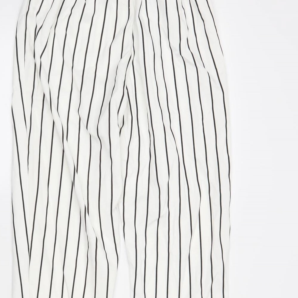 Womens UK Size 6 PRETTYLITTLETHING Regular Fit White Trousers