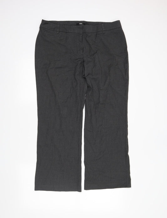 Womens UK Size 16 M&S Regular Fit Grey Trousers